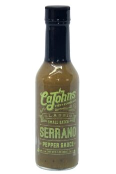 CaJohn’s Classic Small Batch Serrano Hot Sauce 148ml (Best by 23 February 2023)