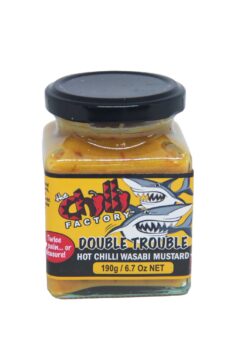 The Chilli Factory Double Trouble Hot Chilli Wasabi Mustard 190g