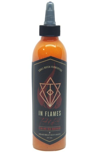 Heartbeat X In Flames ‘Touch of Red’ Xtra Hot Red Habanero Hot Sauce 177ml